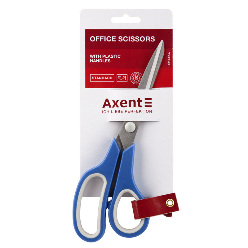 Büroscheren Axent Standard 6216-02-A, 21,5 cm, mit Kunststoffgriffen, blau