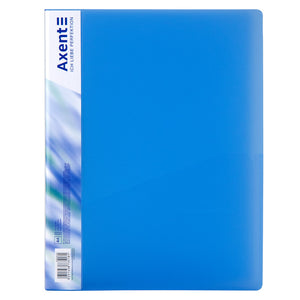 Folder with a hold down clip Axent 1301-22-A, blue