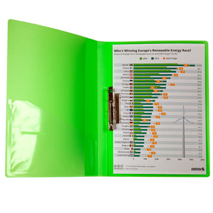Folder with a hold down clip Axent 1301-26-A, A4, green
