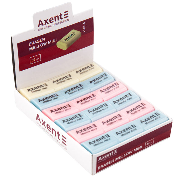 Radierer weich Axent Mellow mini 1193-A, farbassortiment