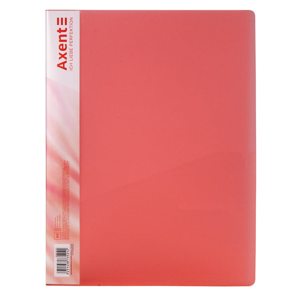 Folder with a hold down clip Axent 1301-24-A, A4, red