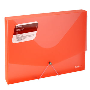 Folder with elastic bands, extensional Axent 1502-24-A, A4, transparent red