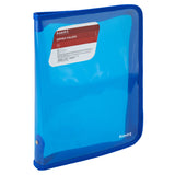 Extensional folder with zipper Axent 1802-22-A, B5, transparent blue