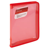 Extensional folder with zipper Axent 1802-24-A, B5, transparent red