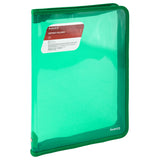 Extensional folder with zipper Axent 1801-26-A, A4, transparent green