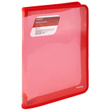 Extensional folder with zipper Axent 1801-24-A, A4, transparent red