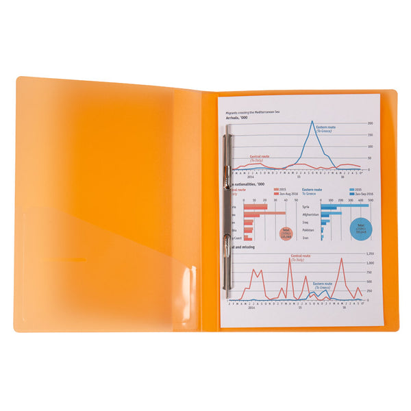 Schnellhefter mit Klemmschiene Axent 1304-25-A, A4, orange