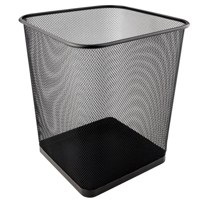 Quadratischer Papierkorb Axent 2124-01-A, Metallgitter, 15 l, schwarz