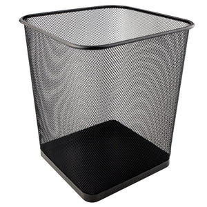 Quadratischer Papierkorb Axent 2124-01-A, Metallgitter, 15 l, schwarz