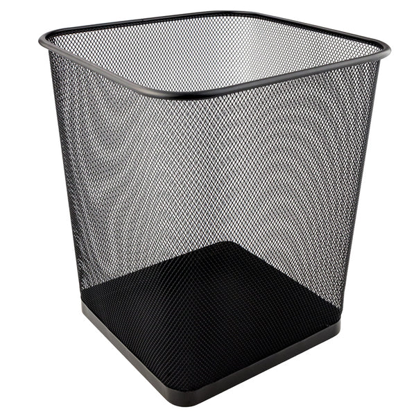 Quadratischer Papierkorb Axent 2124-01-A, Metallgitter, 15 l, schwarz