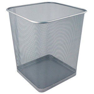 Quadratischer Papierkorb Axent 2124-03-A, Metallgitter, 15 l, silber