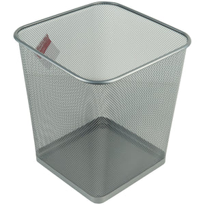 Quadratischer Papierkorb Axent 2124-03-A, Metallgitter, 15 l, silber