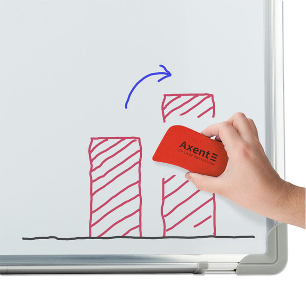 Tafelwischer magnetisch zu Whiteboard Axent Wave 9804-04-A, rot