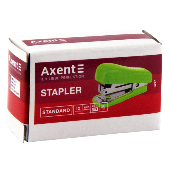 Heftgerät Nr. 10/5 Axent Standard 4221-01-A, Kunststoff, 12 Blätter, schwarz