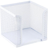 Cube paper holder Axent 2112-21-A, 100x100x100 mm, metal, white