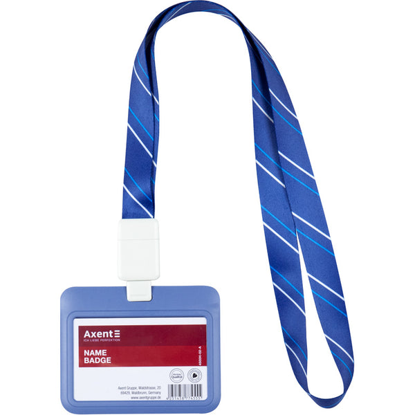 Horizontaler Badge-Slider Axent 4500H-02-A 85x54 mm, Blau