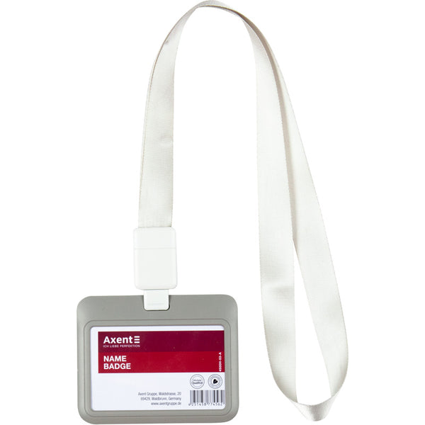 Horizontaler Badge-Slider Axent 4500H-03-A 85x54 mm, Grau