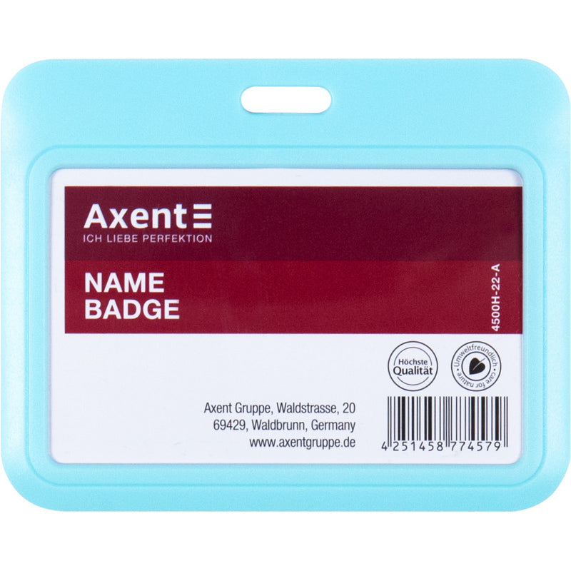 Horizontaler Badge-Slider Axent 4500H-22-A 85x54 mm, Blau