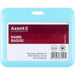 Horizontaler Badge-Slider Axent 4500H-22-A 85x54 mm, Blau