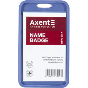 Verticaler Badge-Halter Axent 4550V-02-A 54x85 mm, blau