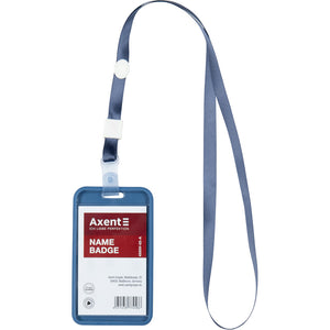 Verticaler Badge-Halter Axent 4550V-02-A 54x85 mm, blau