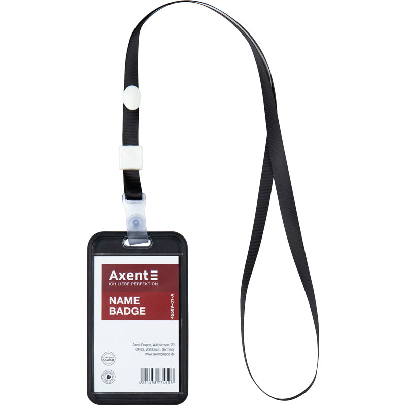 Schlüsselband mit Silikonclip Axent 4551-01-A, schwarz