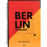 Spiral Notebook Axent Flags Berlin 8032-05-A, A5, 96 sheets, hard cover