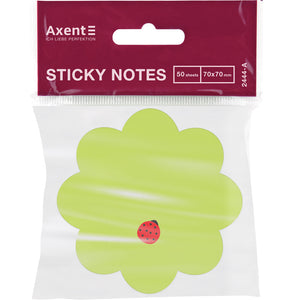 Haftnotizblock Axent Blume 2444-05-A, 70x70 mm, 50 Blätter, Grün