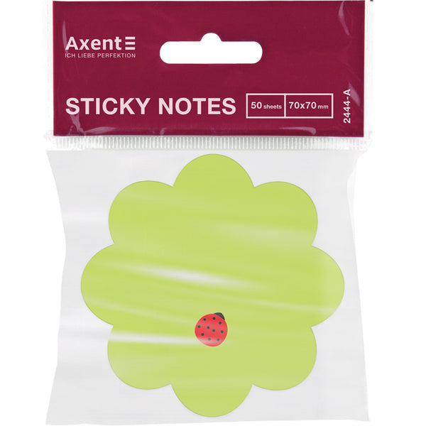 Haftnotizblock Axent Blume 2444-05-A, 70x70 mm, 50 Blätter, Grün