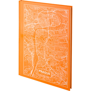 Notebook Axent Maps Prague 8422-542-A, A4, 96 sheets, squared, peach