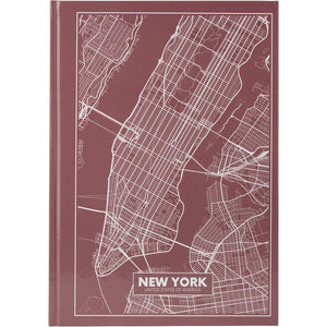 Notebook Axent Maps New York 8422-543-A, A4, 96 sheets, squared, lavander