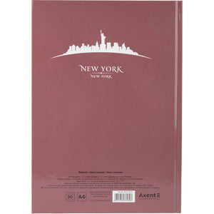 Notebook Axent Maps New York 8422-543-A, A4, 96 sheets, squared, lavander