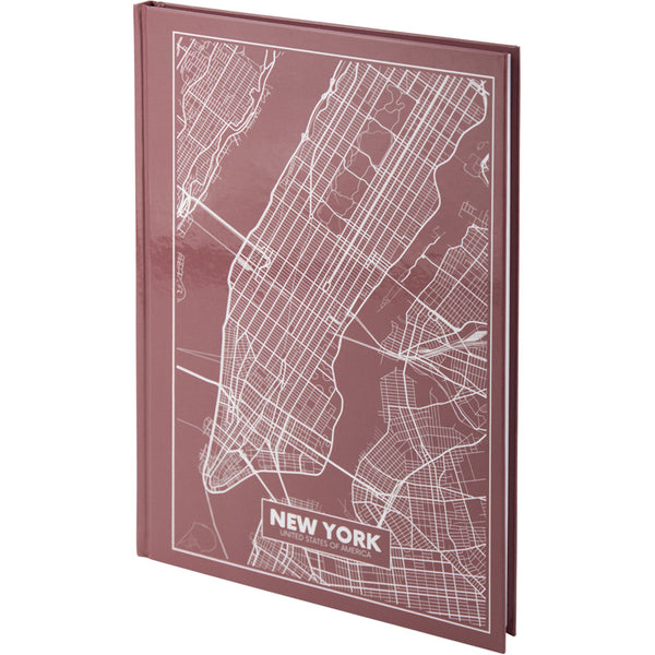 Notebook Axent Maps New York 8422-543-A, A4, 96 sheets, squared, lavander