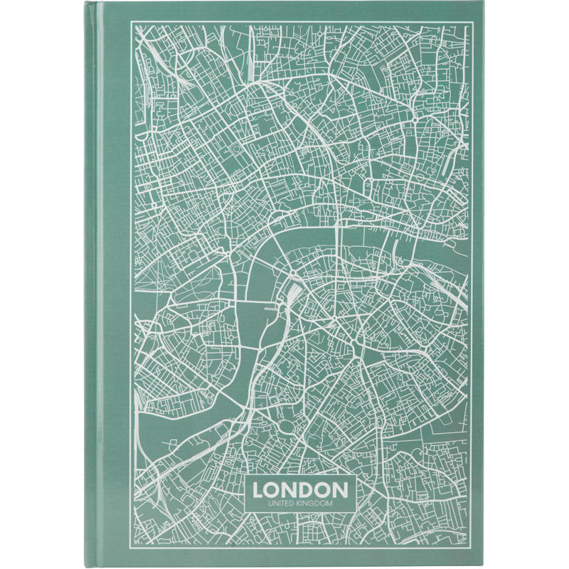 Notebook Axent Maps London 8422-516-A, A4, 96 sheets, squared, turquoise