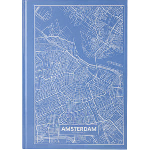 Notebook Axent Maps Amsterdam 8422-507-A, A4, 96 sheets, squared, blue