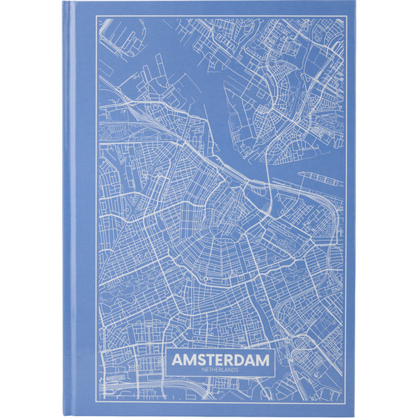 Notebook Axent Maps Amsterdam 8422-507-A, A4, 96 sheets, squared, blue