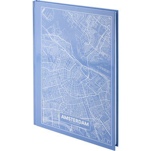 Notebook Axent Maps Amsterdam 8422-507-A, A4, 96 sheets, squared, blue