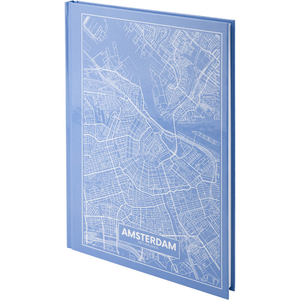 Notebook Axent Maps Amsterdam 8422-507-A, A4, 96 sheets, squared, blue