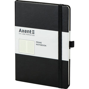 Notizbuch Axent Partner Prime 8305-01-A, A5, 145x210 mm, 96 Blätter, kariert, harter umschlag, schwarz