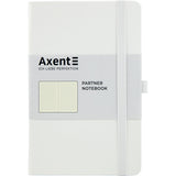Notizbuch Axent Partner 8306-21-A, A5-, 125x195 mm, 96 Blatt, gepunktet, harter umschlag, weiß
