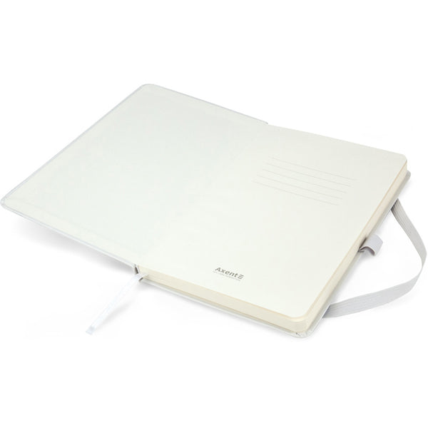 Notizbuch Axent Partner 8306-21-A, A5-, 125x195 mm, 96 Blatt, gepunktet, harter umschlag, weiß