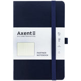 Notizbuch Axent Partner 8308-02-A, A5-, 125x195 mm, 96 Blätter, Linie, harter umschlag, dunkelblau