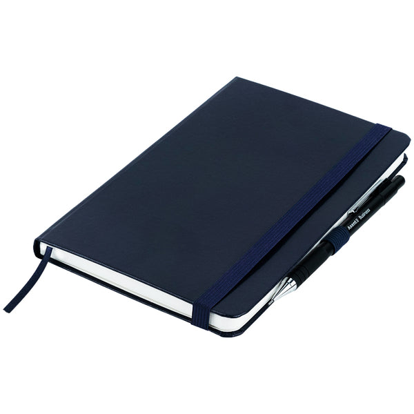 Notizbuch Axent Partner 8308-02-A, A5-, 125x195 mm, 96 Blätter, Linie, harter umschlag, dunkelblau