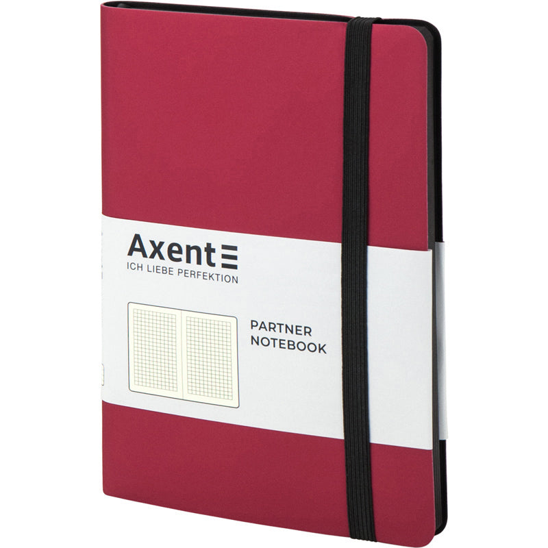 Notebook Axent Partner Soft 8206-05-A, A5-, 125x195 mm, 96 sheets,  squared, flexible cover, red
