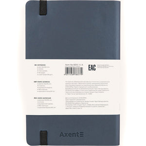 Notizbuch Axent Partner Soft 8310-14-A, A5-, 125x195 mm, 96 Blätter, punktiert, flexibler Einband, silberblau