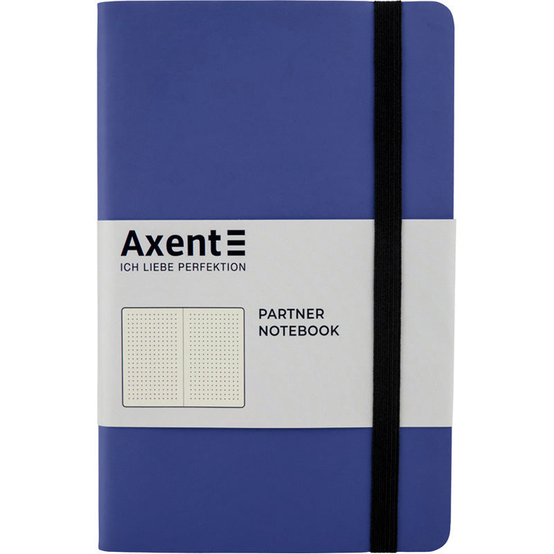 Notebook Axent Partner Soft 8312-02-A, A5-, 125x195 mm, 96 sheets, dot, flexible cover, dark blue