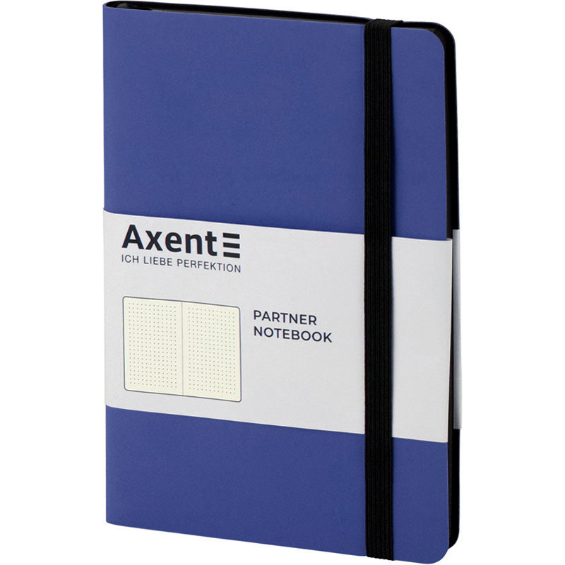 Notebook Axent Partner Soft 8312-02-A, A5-, 125x195 mm, 96 sheets, dot, flexible cover, dark blue