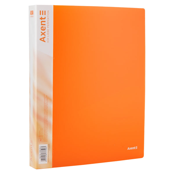 4-rings folder Axent 1208-25-A, 35 mm, A4, ransparent orange