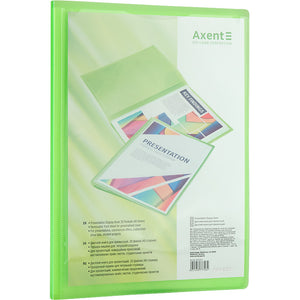 Sichtbuch mit Tasche Axent 1020-26-A, A4, 20 Hüllen, grun