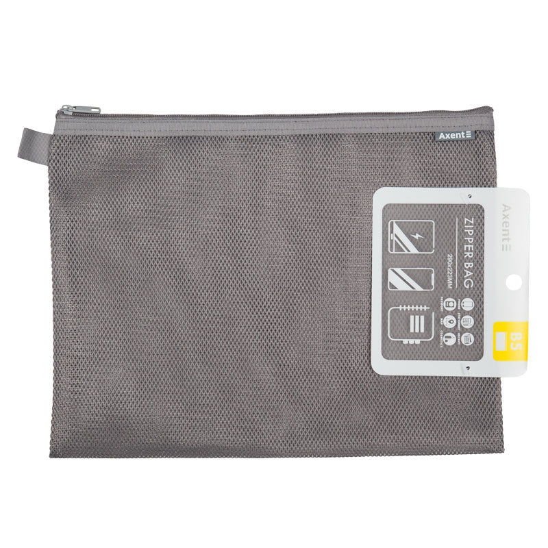 Druckverschlussmappe Axent Travel 1441-03-A, B5, grau